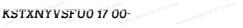 KSTXNYVSFU0 17 00字体转换